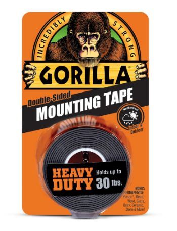 GLGT-6055002 GORILLA MOUNTING TAPE BLACK 60 IN- 6 PCS