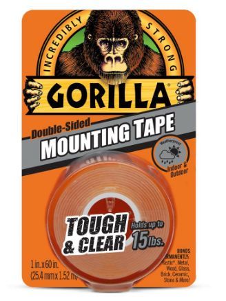 GLGT-6065003 GORILLA MOUNTING TAPE CLEAR 60 IN- 6 PCS