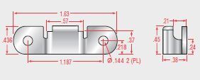 LA4SH2270-ZNPL STRIKE SERIES 2270 ZN W/HOLES .144