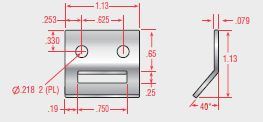 LA4SH4000-SS STRIKE SERIES 4000 SS W/HOLES .218