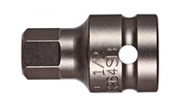 Hex 1/4 Socket Bit x 1 1/2" - 1/2 Sq Dr