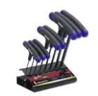 PROFERRED 8 PIECE T-HANDLE HEX KEY SET (METRIC 2MM - 10MM)