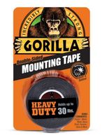 GORILLA MOUNTING TAPE BLACK 60 IN- 6 PCS