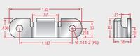 LA4SH2270-SS STRIKE SERIES 2270 SS W/HOLES .144