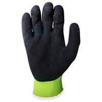 SF00-ERB14503 HVG700SLC String Gloves Hi Viz Coated, Hi Viz Lime, SM.