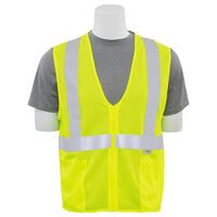 S15Z Type R, Class 2 Mesh Zipper Safety Vest with 3M Reflective Material, Hi Viz Lime, MD.