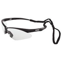 SF10-ERB15324 Octane Black Frame, Clear lens. Lanyard included.