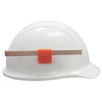 2010 Hard Hat Pencil Clip with adhesive back, Orange.