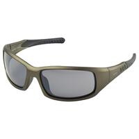 FreeRide Olive Metallic frame, Gray Flash lenses, Retail Ready.