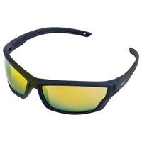 Outride Black Rubber, Orange Mirror lenses, Retail Ready.