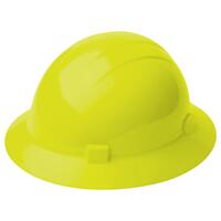 Americana Full Brim with 4-Point Slide-Lock Suspension, Hi Viz Yellow.