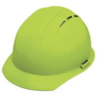 Americana Cap Vented with 4-Point Slide-Lock Suspension, Hi Viz Lime.