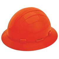 SF60-ERB19265 Americana Full Brim with Accessory Slots and 4-Point Mega Ratchet Suspension, Hi Viz Orange.