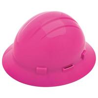 Americana Full Brim with Accessory Slots and 4-Point Mega Ratchet Suspension, Hi Viz Pink.