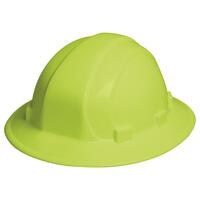 Omega II Full Brim with 6-Point Mega Ratchet Suspension, Hi Viz Lime.