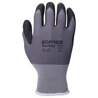 SF00-ERB21224 211-110 15 Gauge Nylon/Spandex Nitrile Coated Gloves, Gray, 9 (LG).