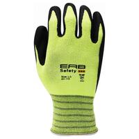 SF00-ERB22810 221-112 15 Gauge Polyester/Spandex Premium Nitrile Micro-Foam Coated, Hi Viz Lime, SM.