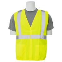 S388 Type R, Class 2 Oxford Safety Vest, Hi Viz Lime, LG.
