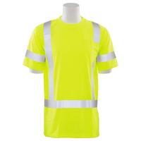 9801S Type R, Class 3 Jersey Knit Short Sleeve T-Shirt, Hi Viz Lime, 4X.