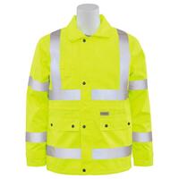 S371 Type R, Class 3 Rain Coat with 3M Reflective Material, Hi Viz Lime, MD.