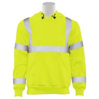 W376 Type R, Class 3 Pullover Hoodie Sweatshirt, Hi Viz Lime, 2X.