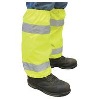 S486 Leg Gaiters, Hi Viz Lime, OS, ANSI/ISEA 107 Class E.