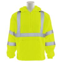 W450 Type R, Class 3 Pullover Hoodie Windbreaker, Hi Viz Lime, MD.