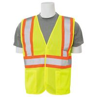 S382 Type R, Class 2 Mesh Safety Vest with Contrasting Trim, Hi Viz Orange, 4X.