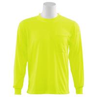 9602 Non-ANSI Jersey Knit Long Sleeve T-Shirt, Hi Viz Orange, 4X.