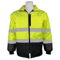 W560 Type R, Class 3 Extended Tail Jacket with Black Bottom, Hi Viz Lime, MD.