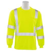 9802S Type R, Class 3 Jersey Knit Long Sleeve T-Shirt, Hi Viz Lime, MD.