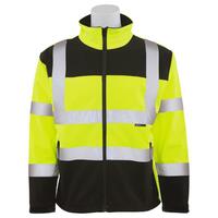 W650 Type R, Class 3 Men's Soft Shell Jacket with Black Bottom, Hi Viz Lime, XL.