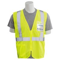 S363ID Type R, Class 2 Mesh Zipper Safety Vest with ID Pocket, Hi Viz Orange, MD.