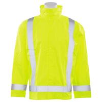 S373D Type R, Class 3 Oversized Rain Jacket with Detachable Hood, Hi Viz Orange, MD/LG.
