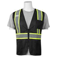 S863C Non-ANSI Mesh Safety Vest Black, MD.
