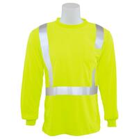 9007S Type R, Class 2 Birdseye Mesh Long Sleeve T-Shirt, Hi Viz Lime, 6X.
