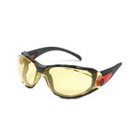 SF10-ERBGG-40A-AF Go-Specs EVA Foam Lined, Amber AF/PC Lens, Black Frame/Orange Accent.