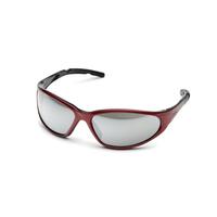 XTS Silver Mirror HC/PC Lens, Glossy Red Metallic Frame.