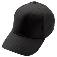 H64 6-panel Low Profile 100% Cotton Baseball Cap, Black.