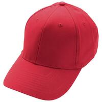 H64 6-panel Low Profile 100% Cotton Baseball Cap, Red.