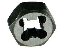 6-32, Hexagon Rethreading Dies, Carbon, Bright
